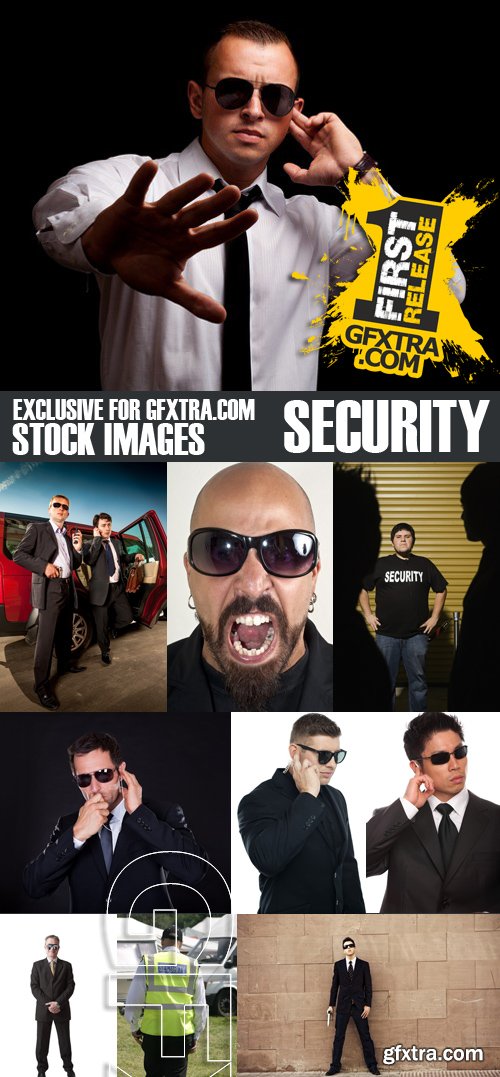 Stock Photos - Security man, 25xJPG