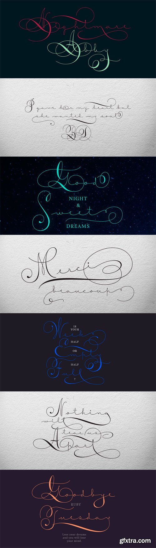 Courtesy Script Pro Font for $59