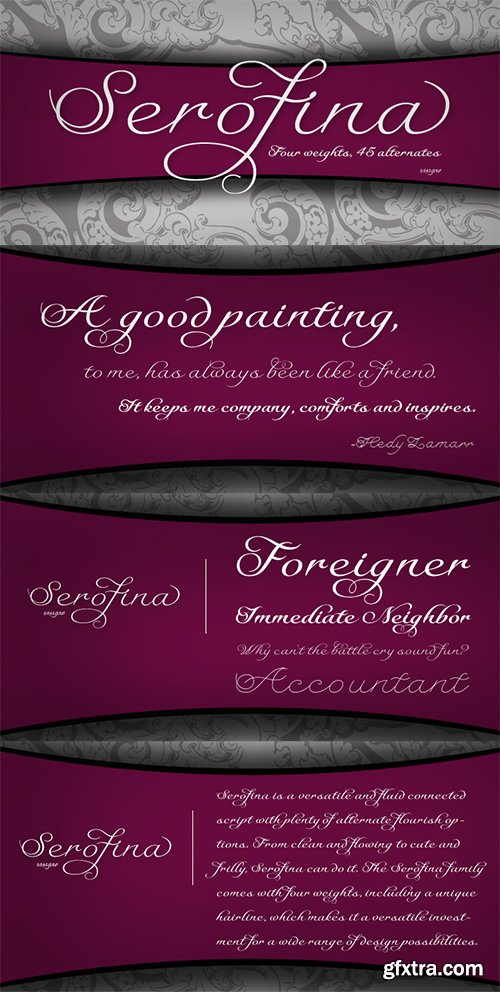 Serofina Font Family - 4 Fonts $86
