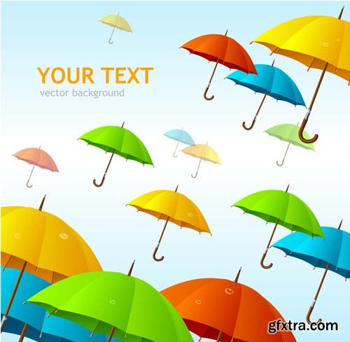 Umbrella & Autumn Colourful Vectors 25xEPS