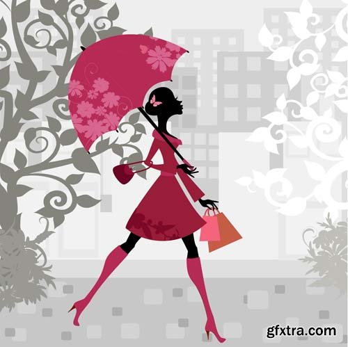 Umbrella & Autumn Colourful Vectors 25xEPS