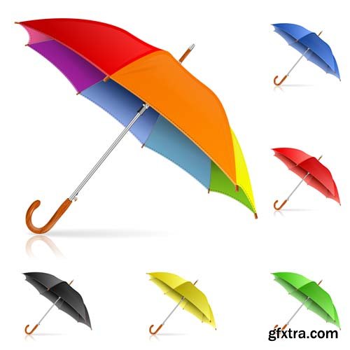 Umbrella & Autumn Colourful Vectors 25xEPS