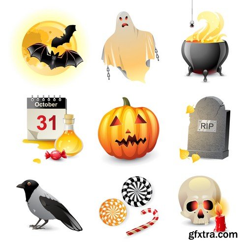 Stock Vectors - Halloween 3, 25xEPS