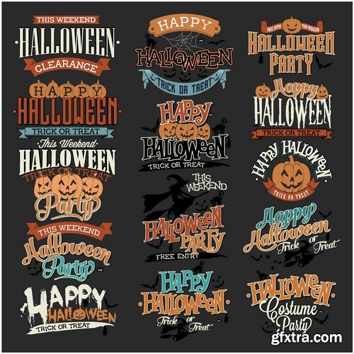 Stock Vectors - Halloween 3, 25xEPS