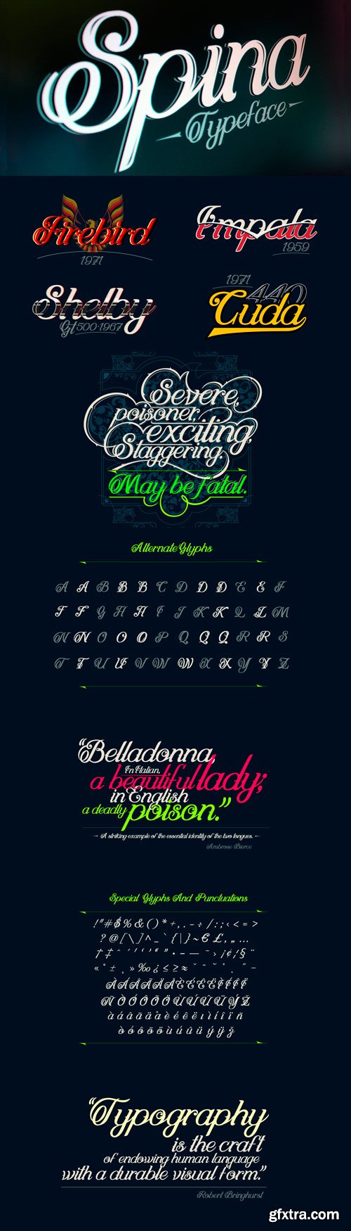 Spina Font for $28 Spina Font for $28