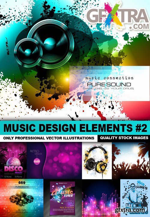 Music Design Elements #2 - 25 Vector