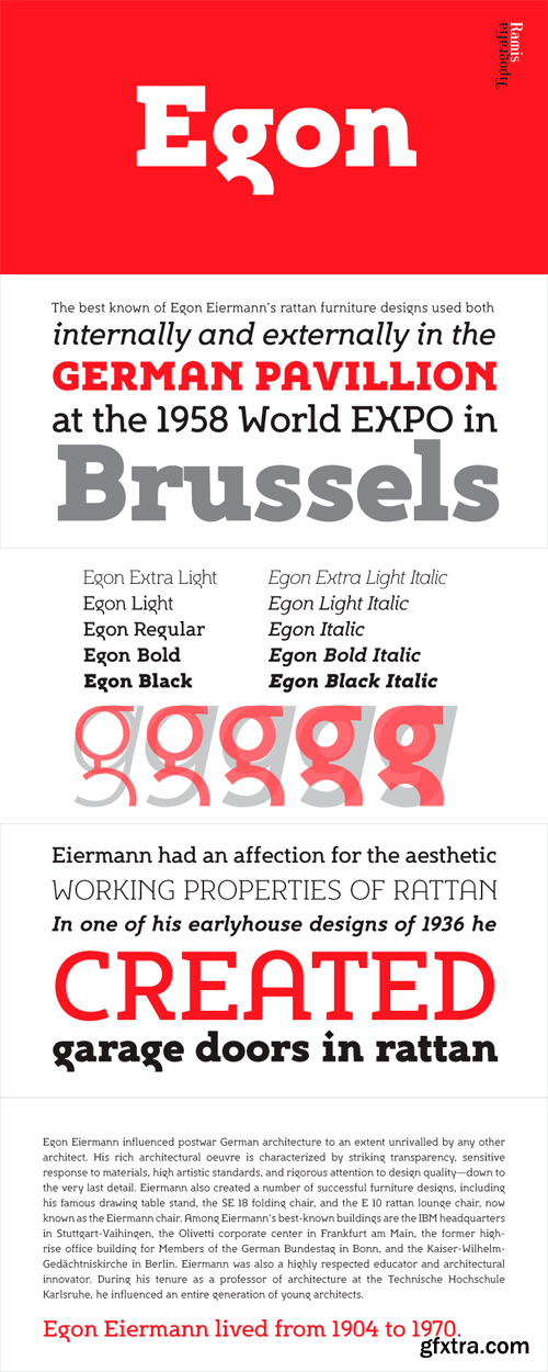 Egon Font Family - 6 Fonts for $174 Egon Font Family - 6 Fonts for $174