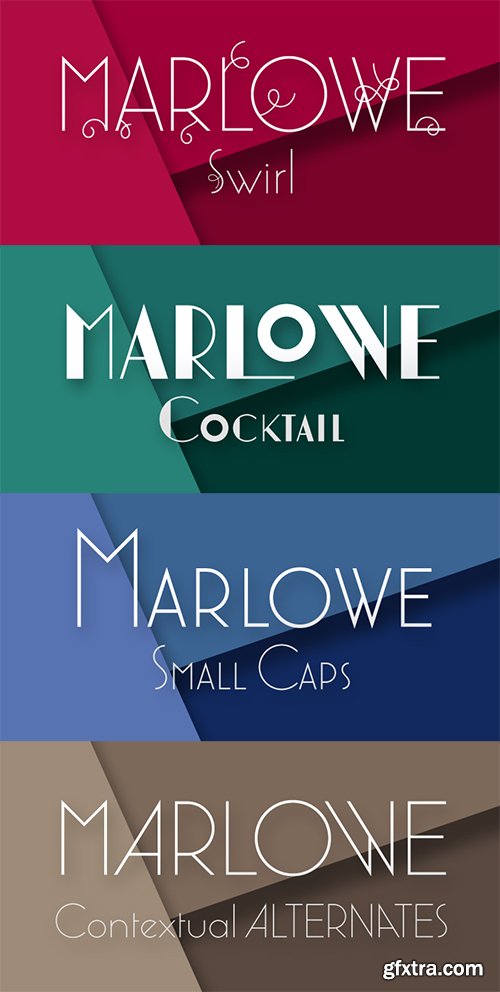 MarloweFont Family - 4 Fonts 120$