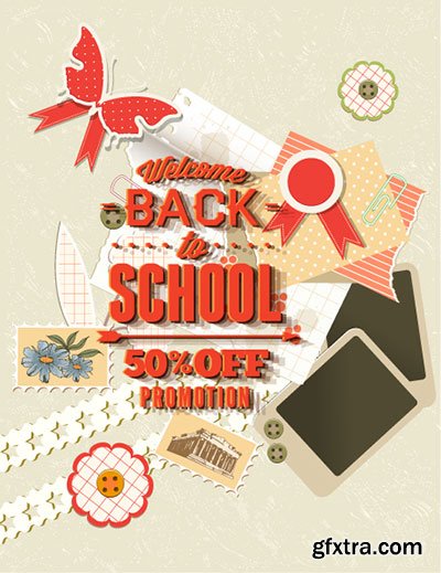 Back to School Promotion Vectors 30xEPS