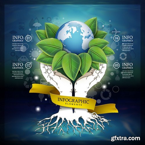 Ecology Infographic Templates #4, 25xEPS