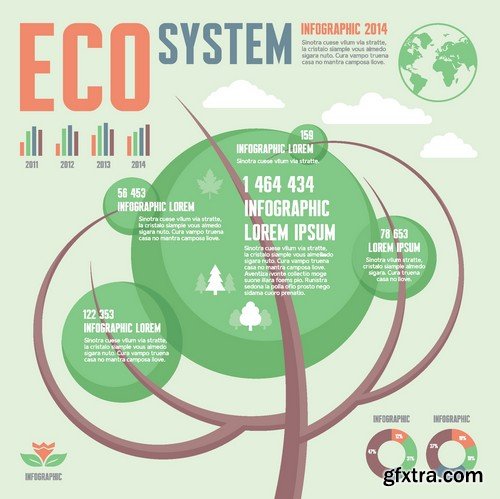 Ecology Infographic Templates #4, 25xEPS