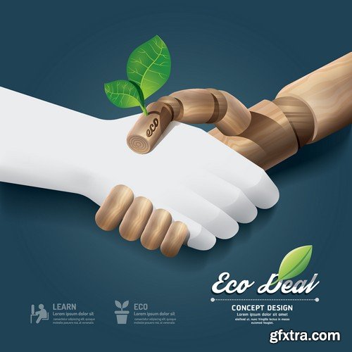 Ecology Infographic Templates #4, 25xEPS