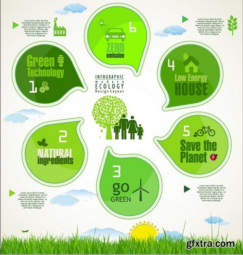 Ecology Infographic Templates #4, 25xEPS