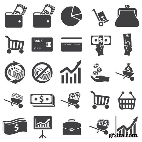 Black Icons MEGA Collection, 25xEPS