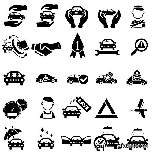 Black Icons MEGA Collection, 25xEPS