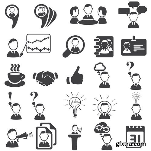 Black Icons MEGA Collection, 25xEPS