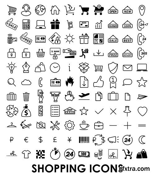 Black Icons MEGA Collection, 25xEPS