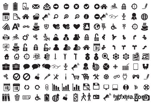 Black Icons MEGA Collection, 25xEPS