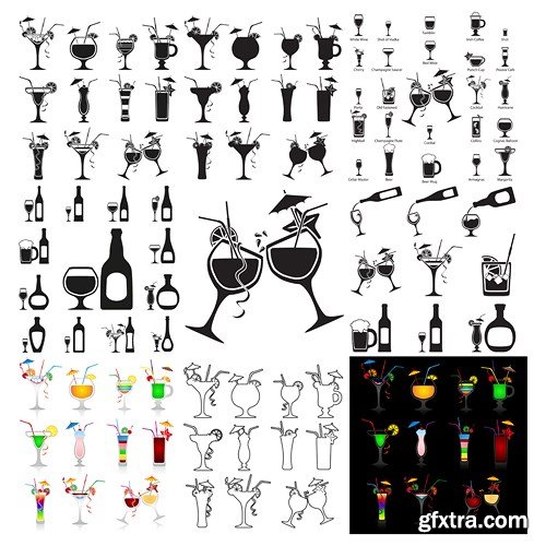 Black Icons MEGA Collection, 25xEPS