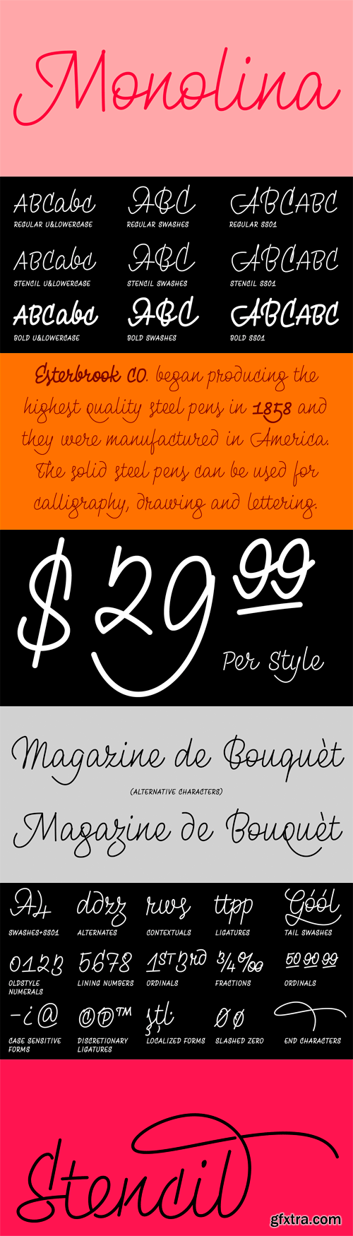 Monolina Font Family - 3 Fonts for $79