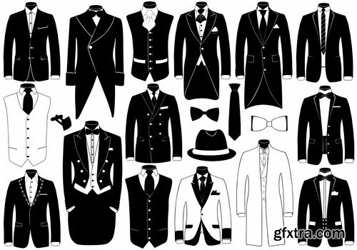 Suits Collection - 25 Vector
