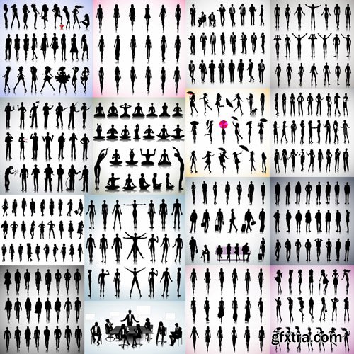 People Silhouettes - 25 Vector