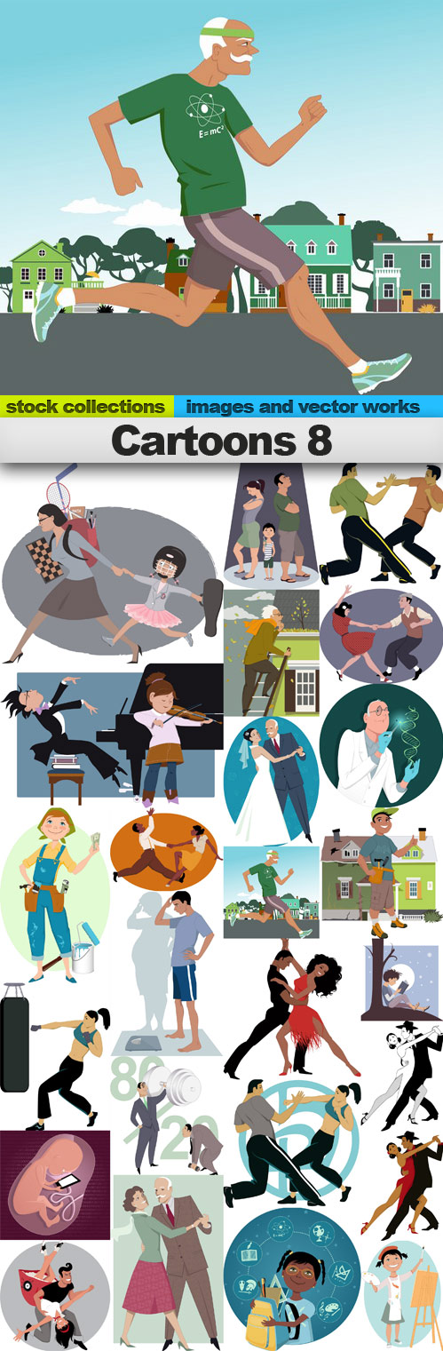 Cartoons 8,25 x EPS