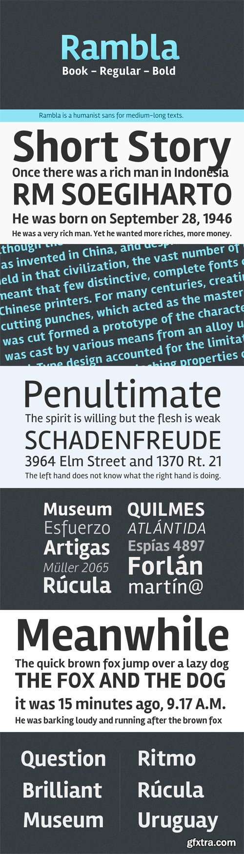 Rambla Font Family - 6 Fonts for $120