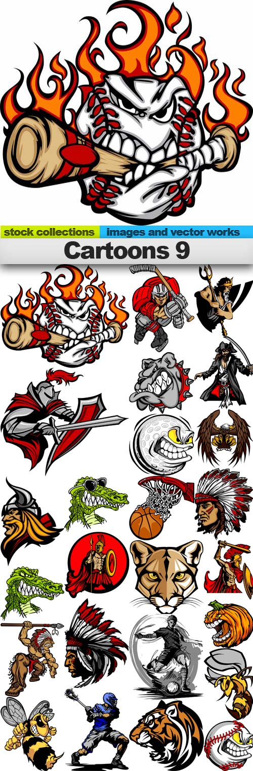 Cartoons 9,25 x EPS