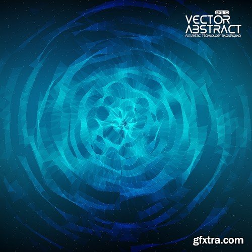 Abstract Background Cyber Waves 25xEPS