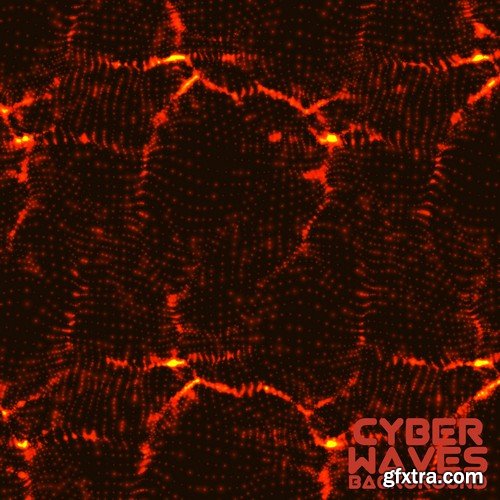 Abstract Background Cyber Waves 25xEPS