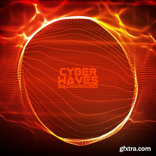 Abstract Background Cyber Waves 25xEPS