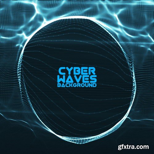Abstract Background Cyber Waves 25xEPS