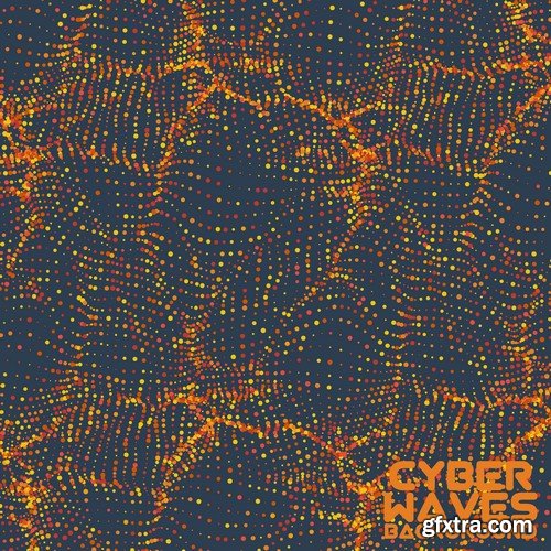 Abstract Background Cyber Waves 25xEPS