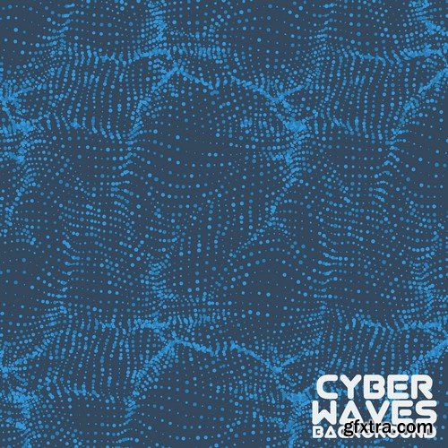 Abstract Background Cyber Waves 25xEPS