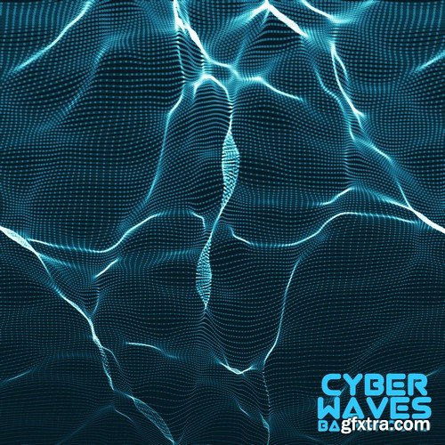 Abstract Background Cyber Waves 25xEPS