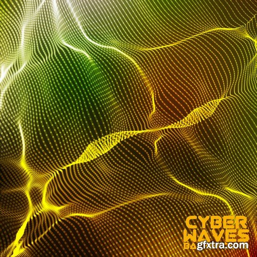 Abstract Background Cyber Waves 25xEPS