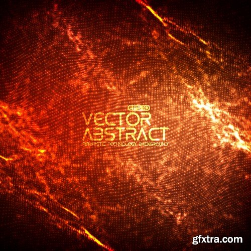 Abstract Background Cyber Waves 25xEPS