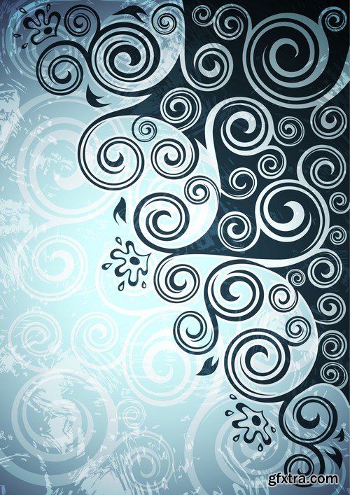 Stock Vectors - Abstract vintage floral vector illustration Background, 25xEPS