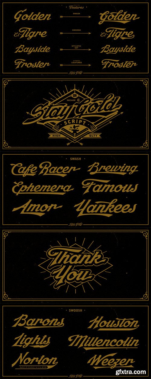 Stay Gold Font for $35 Stay Gold Font for $35