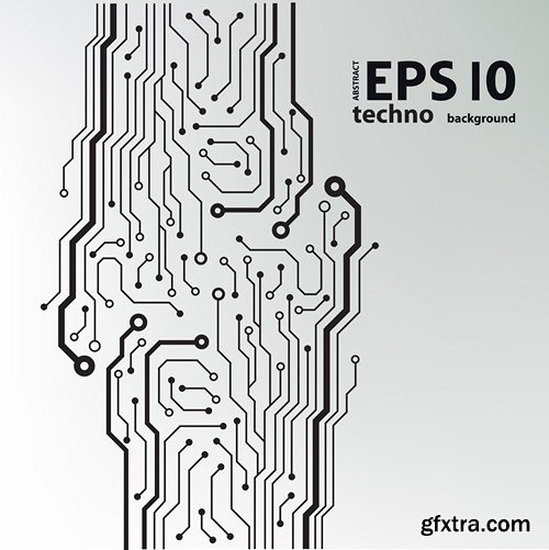 Techno Backgrounds Collection, 25xEPS