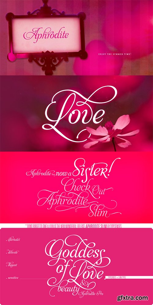 Aphrodite Font Family - 5 Font $97