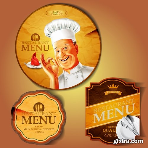 Posters of various food in vector from stock 25 Ai