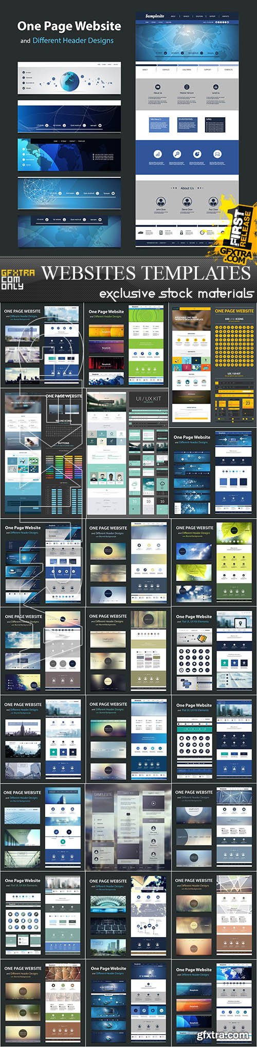 Websites Templates, 25xEPS Websites Templates, 25xEPS