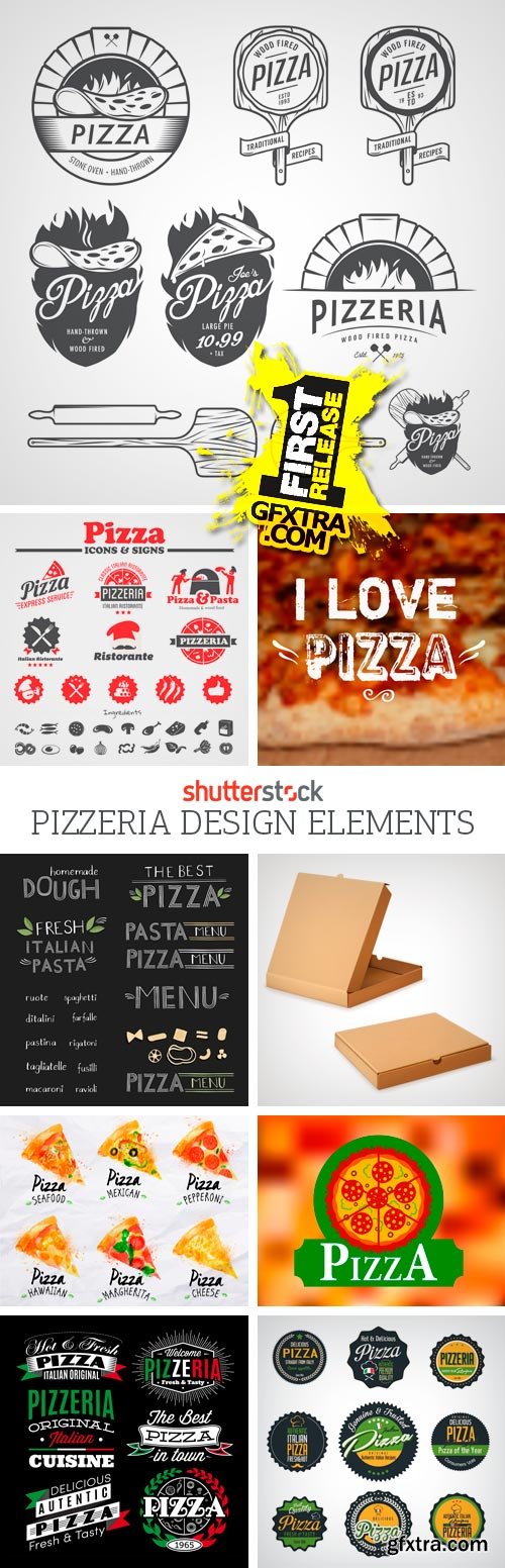 Amazing SS - Pizzeria Design Elements, 25xEPS Amazing SS - Pizzeria Design Elements, 25xEPS