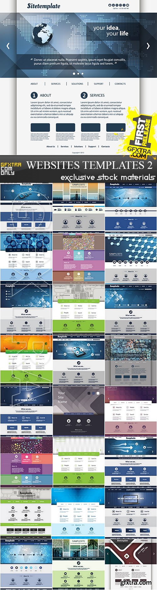 Websites Templates 2, 25xEPS Websites Templates 2, 25xEPS