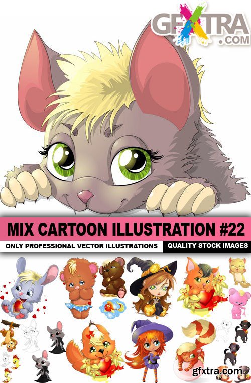 Mix Cartoon Illustration #22 - 50 Vector