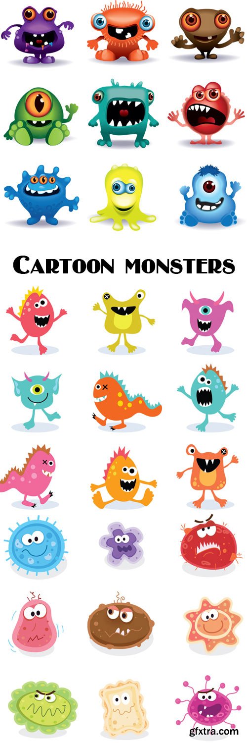 Vector Cartoon monsters