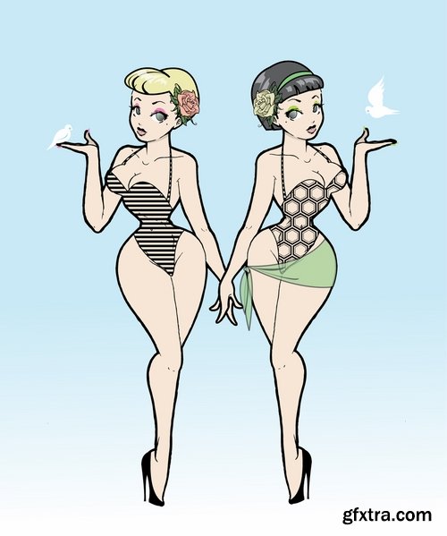 Very Sexy Women in Vector #4, 25xEPS