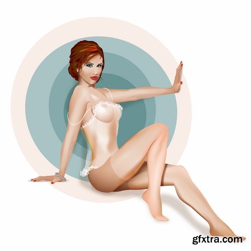 Very Sexy Women in Vector #4, 25xEPS